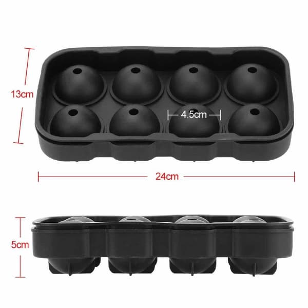 2-Pack stor silikon isform for 8 iskuler Runde isbitkuler