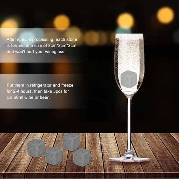 Issten Iskuber Whiskystenar Paket med 9 st Whiskey Chilling Stone Iskuber Drycker Vin Ölkylare Barware