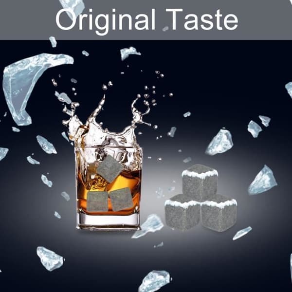 Issten Iskuber Whiskystenar Paket med 9 st Whiskey Chilling Stone Iskuber Drycker Vin Ölkylare Barware