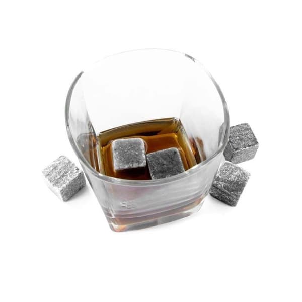 Whiskystenar - Vin och mottagningar - Set om 9 - Kyl utan att späda ut - Färg Grå - Sten