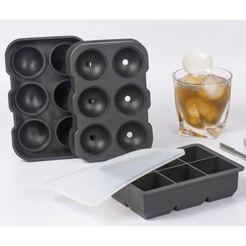 2-Pack stablebare silikonformer for iskuler og isbiter XXL store isbiter