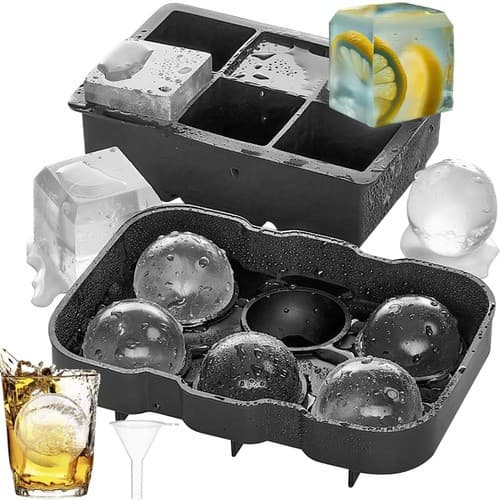 2-Pack stablebare silikonformer for iskuler og isbiter XXL store isbiter