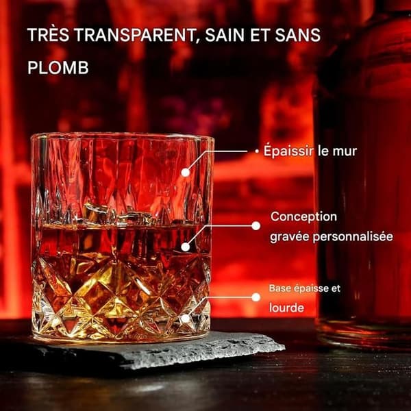Whisky Gåva Set - Återanvändbara Isbitar, Glasunderlägg - Whiskyglas - Whiskysten - Presentset för Man