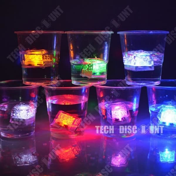 TD® Fake Ice Cube Upplyst Återanvändbar fluorescerande LED Whisky Färgglad Blinkande Plast Ice Bar Flerfärgade lampor