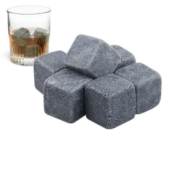 Whiskey Stones - TRIXES - Set med 9 st - Sammetspåse - Späds inte ut - Kyls snabbt