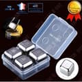 Miniatyrbild 1 av 4: TD® Ice Cube Stone Whisky Återanvändbar rostfritt stål Alkoholvin Högkvalitativ present för män Dryckskylarset med 4