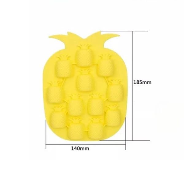 Ishink - Ananas - Silikon - 14 x 18,5 cm - Utan BPA - Gul