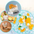 Miniatyrbild 2 av 6: Relaxdays Återanvändbara isbitar XXL, paket med 24, plast, kyla drycker, fester, födelsedagar, genomskinlig