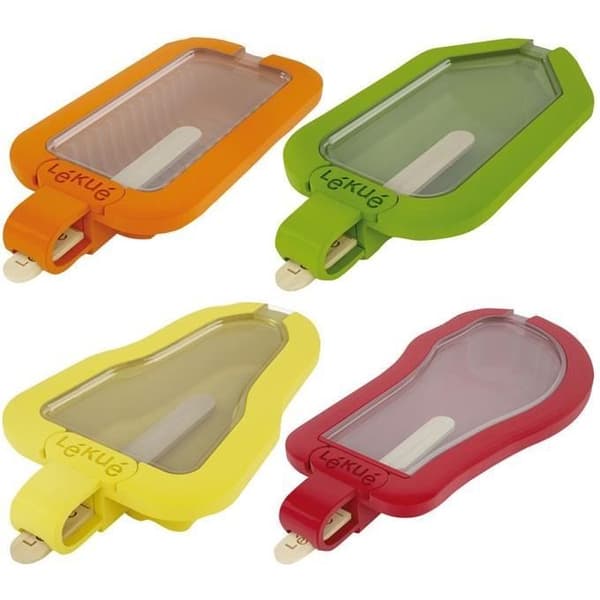 Glasskavel - LEKUE - Ikonisk - Set om 4 - Platinsilikon - Blandade former