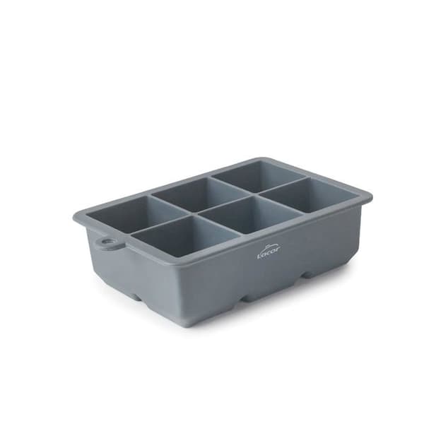 Lacor - 63339 - Iskálsburk, Silikon Isk XL, 6 stora fyrkantiga isbitar, Flexibel, Utan BPA, 4.5 x 4.5cm