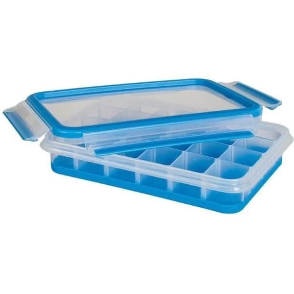 Isbitsbricka - EMSA - Clip &amp; Close - 24 kuber - Blå - BPA-fri