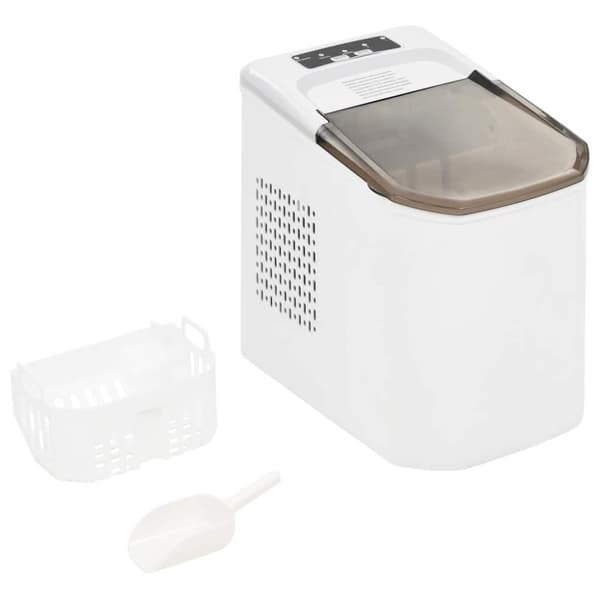 vidaXL Jääpalakone 1,4 l 15 kg/24 t valkoinen