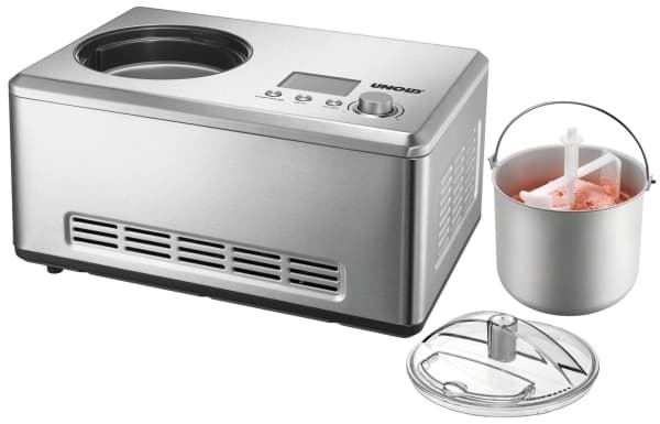 Unold 48876 Eismaschine Nobile mit digitalem Timer, 2l, Edelstahl/silber