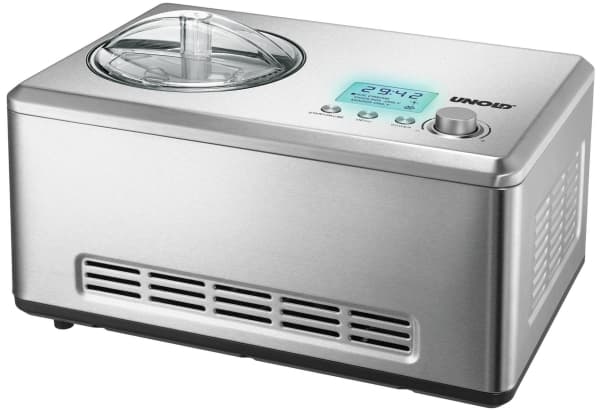 Unold 48876 Eismaschine Nobile mit digitalem Timer, 2l, Edelstahl/silber