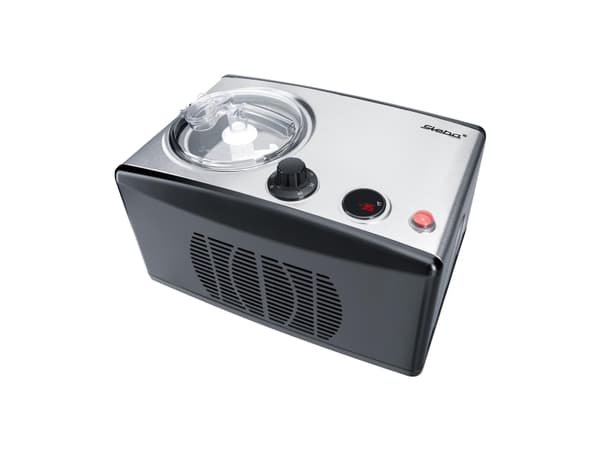 Steba IC 150, Kompressor-iskremmaskin, 1,5 l, 1 boller, LED, Rustfritt stål, Sort, Rustfritt stål