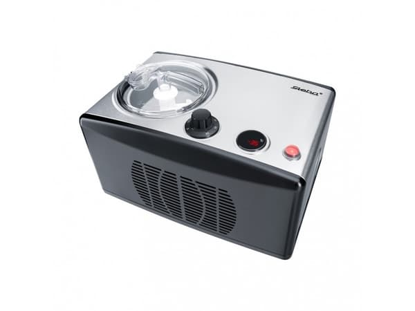 Steba IC 150, Kompressor-iskremmaskin, 1,5 l, 1 boller, LED, Rustfritt stål, Sort, Rustfritt stål
