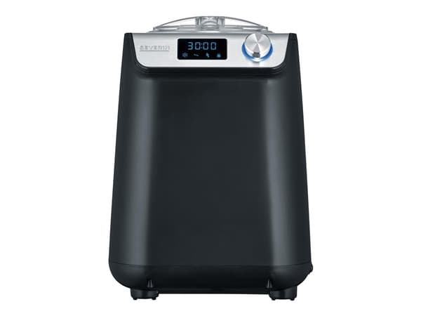 Severin EZ 7407, Compressor ice cream maker, 1.2 L, 1 bowls, Black, Stainless steel, 30 min, 1.01 m