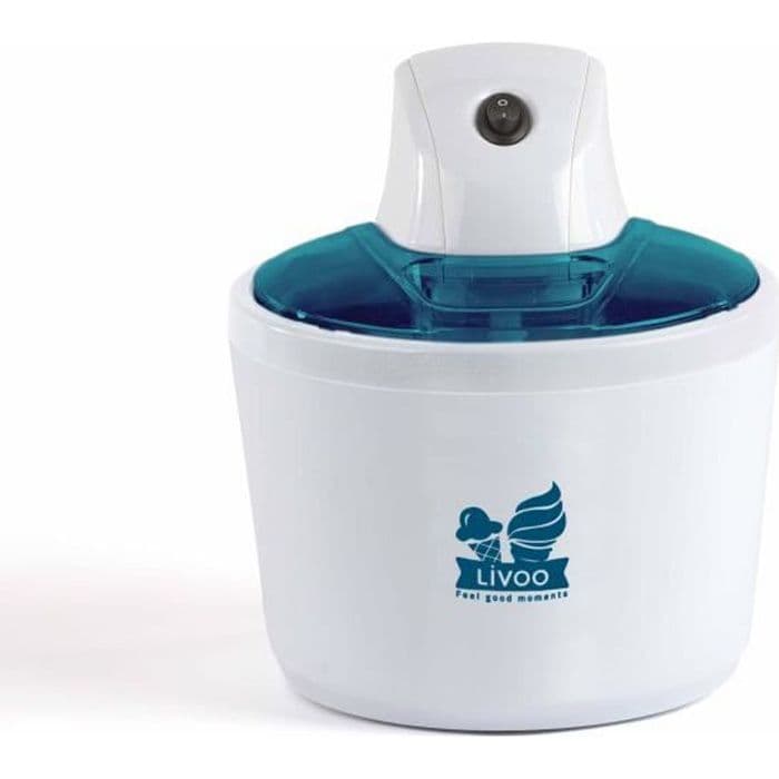 LIVOO DOM147B Ice Cream Maker - Dom147B- Kapacitet 1,2 L - hvid