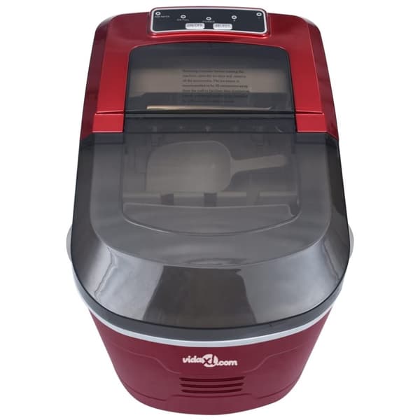vidaXL Isbitmaskin 2,4 L 15 kg / 24 t rød