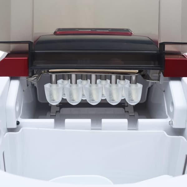 vidaXL Isbitmaskin 2,4 L 15 kg / 24 t rød