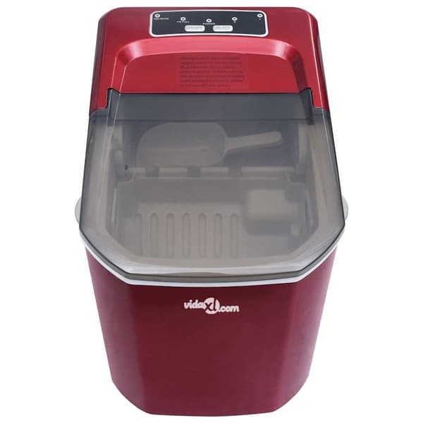 vidaXL Jääpalakone punainen 1,4 l 15 kg/24 h