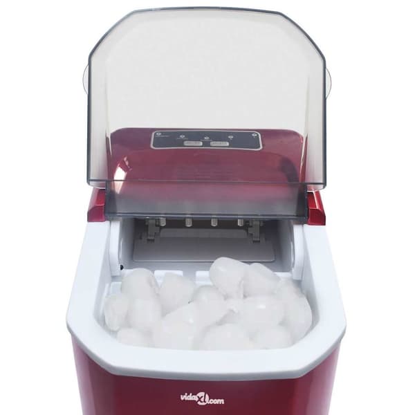 vidaXL Jääpalakone punainen 1,4 l 15 kg/24 h