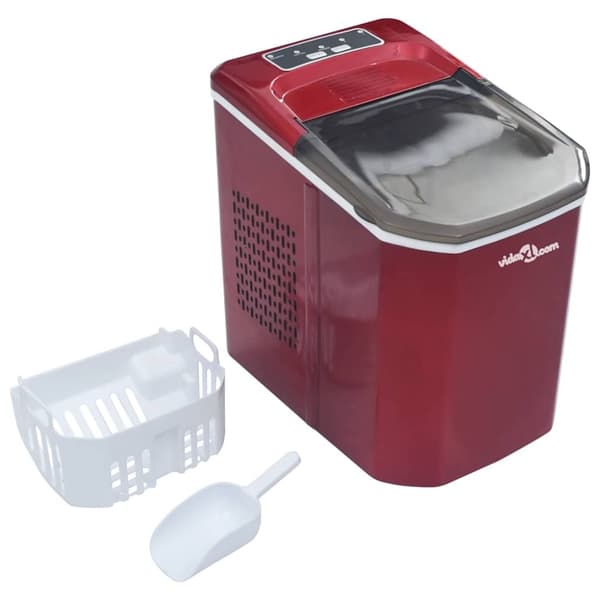 vidaXL Jääpalakone punainen 1,4 l 15 kg/24 h