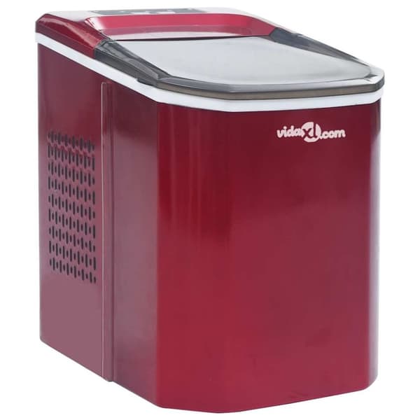 vidaXL isterningemaskine 1,4 l 15 kg/24 t. rød