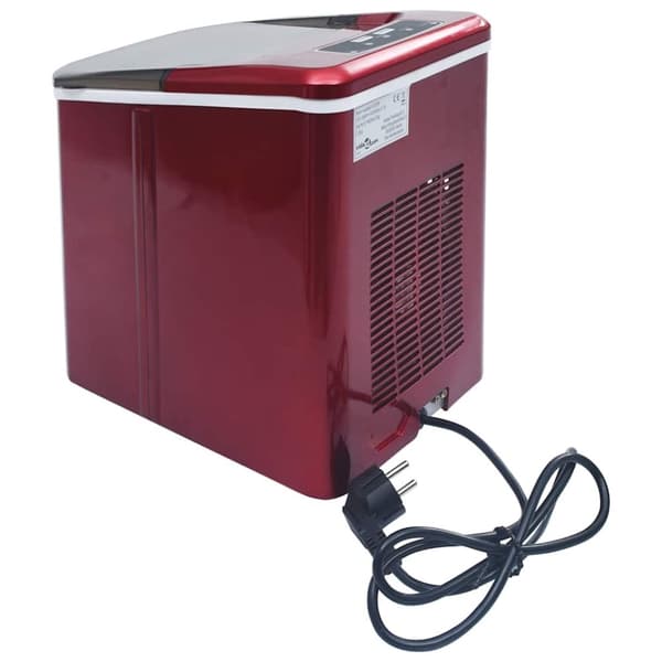 vidaXL Isbitmaskin 1,4 L 15 kg / 24 t rød
