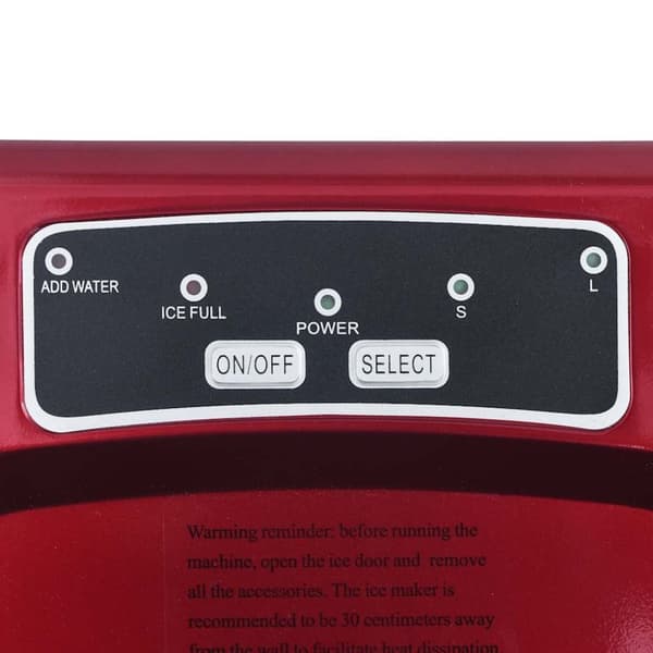 vidaXL Isbitmaskin 1,4 L 15 kg / 24 t rød