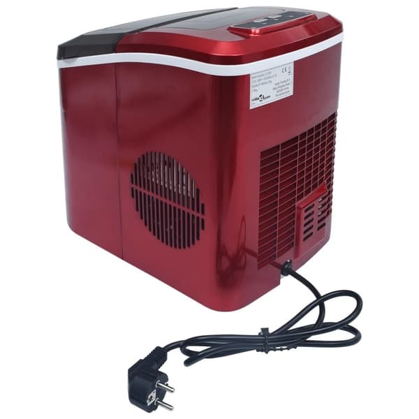 vidaXL isterningemaskine 2,4 l 15 kg/24 t. rød