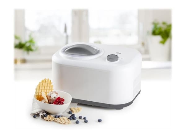 Domo SORBETIERE DO9243I, Jäätelökone-kompressori, 1 L, 1 kulhoa, -18 - -35 °C, Valkoinen