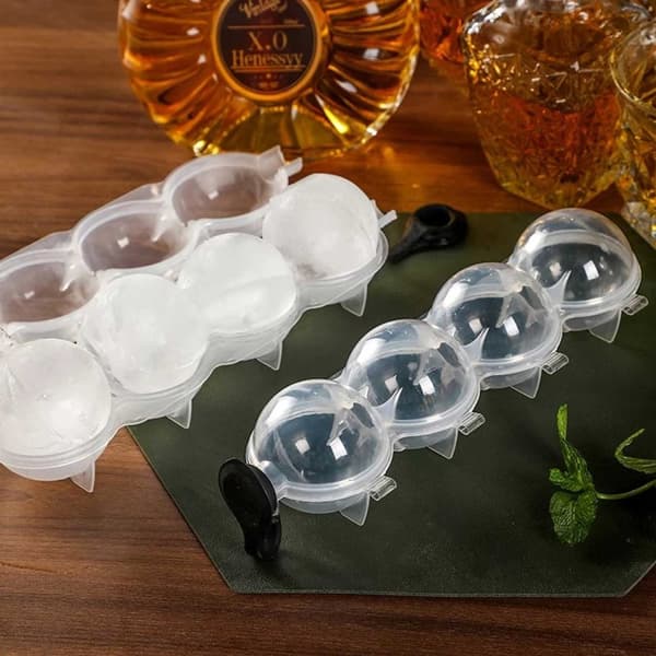 2-Pack Isform för Isbollar Runda Isbitar Iskubsform Kulor Plast