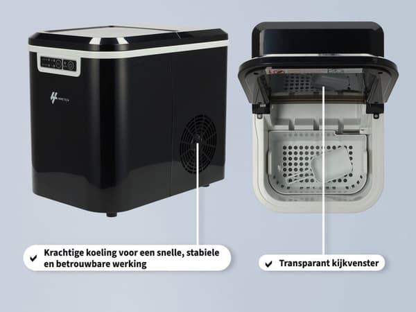 HomeTech - Jääpalakone - 2,2L - Musta