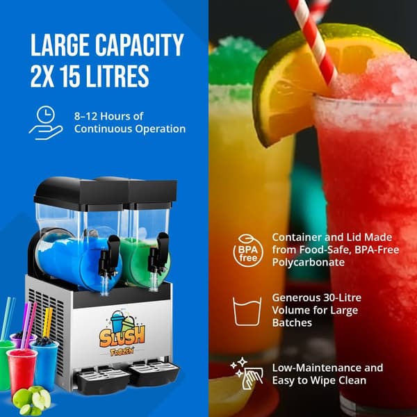 Royal Catering Slushmaskin - 2 x 15 Liter