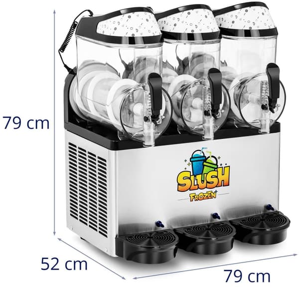 Royal Catering Slushmaskin - 3 x 10 liter - LED