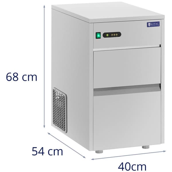 Royal Catering Isbitsmaskin - 25 kg/24 h - 7 kg kapacitet - 220 W - rostfritt stål - Royal Catering