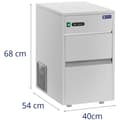 Miniatyrbild 6 av 6: Royal Catering Isbitsmaskin - 25 kg/24 h - 7 kg kapacitet - 220 W - rostfritt stål - Royal Catering