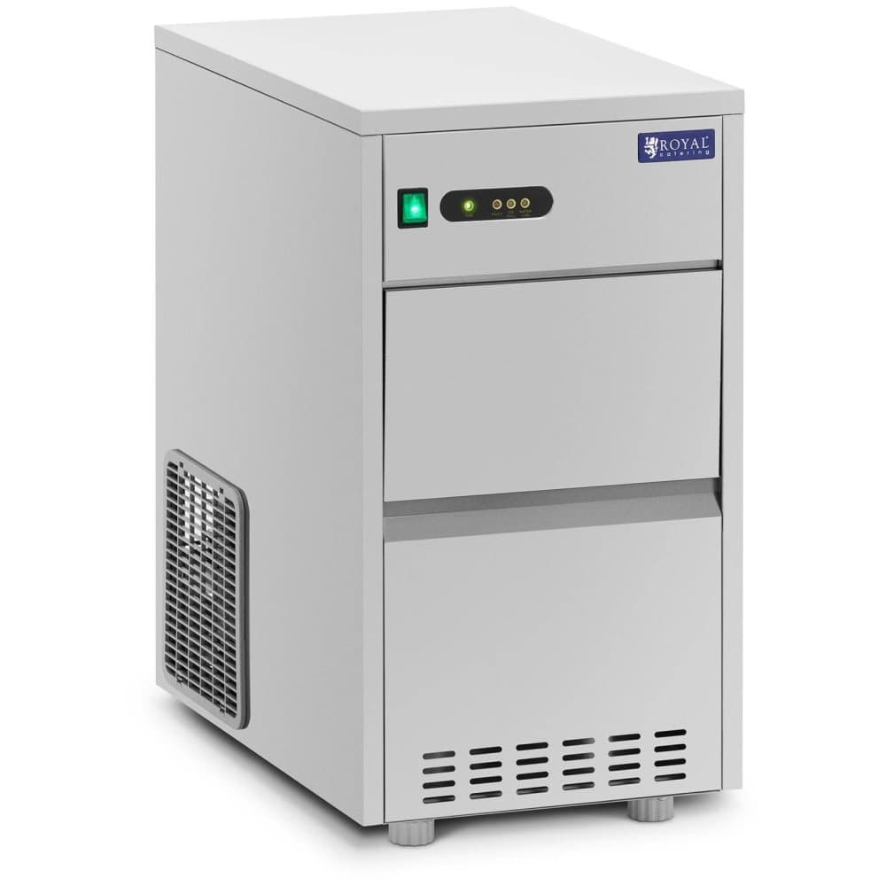 Royal Catering Isbitsmaskin - 20 kg/24 h - 5 kg kapacitet - 165 W - rostfritt stål - Royal Catering