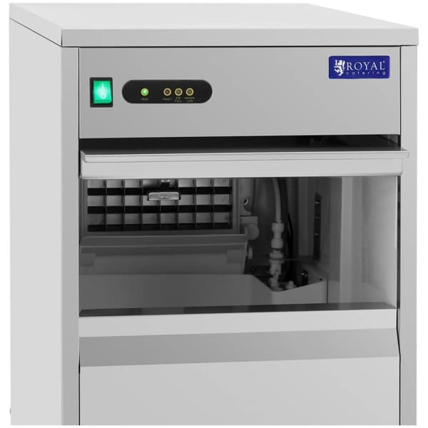 Royal Catering Isbitsmaskin - 30 kg/24 h - 7 kg kapacitet - 240 W - rostfritt stål - Royal Catering