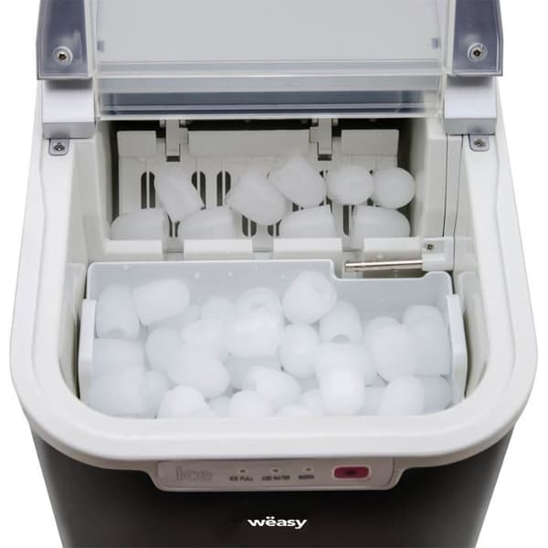 WEASY ismaskin - KW12 - Upp till 12 kg isbitar per dag - 7 till 12 minuters produktion - Svart