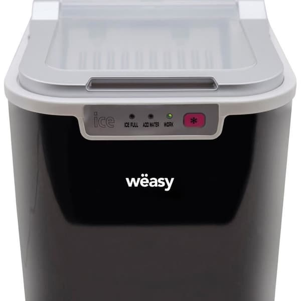 WEASY ismaskin - KW12 - Upp till 12 kg isbitar per dag - 7 till 12 minuters produktion - Svart