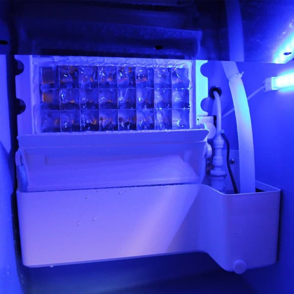 Kommerciel isterningmaskine i rustfrit stål 40 kg/24 timer Restaurant Bar Cafe Hotel IceMaker / GRATIS isknuser