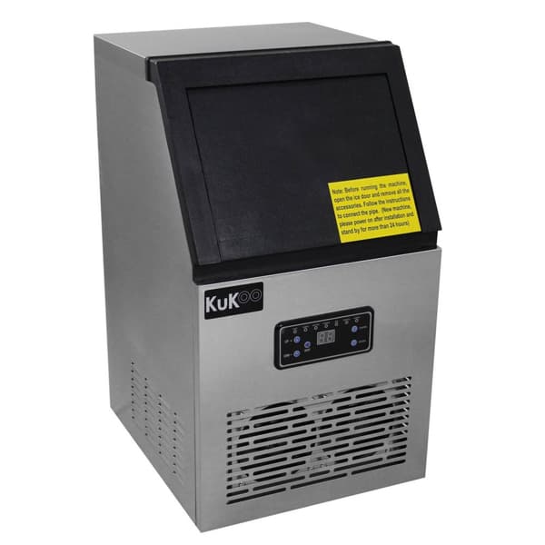 Kommerciel isterningmaskine i rustfrit stål 40 kg/24 timer Restaurant Bar Cafe Hotel IceMaker / GRATIS isknuser