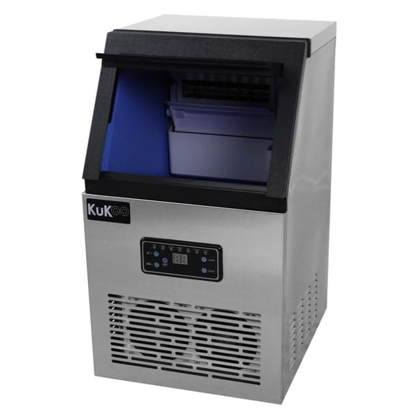 Kommerciel isterningmaskine i rustfrit stål 40 kg/24 timer Restaurant Bar Cafe Hotel IceMaker / GRATIS isknuser