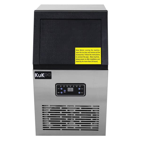 Kommerciel isterningmaskine i rustfrit stål 40 kg/24 timer Restaurant Bar Cafe Hotel IceMaker / GRATIS isknuser