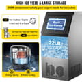 Miniatyrbild 2 av 8: 50kg/dygn 256W multifunktionell kommersiell ismaskin med digital LCD-panel, hög isproduktion och lagringskapacitet