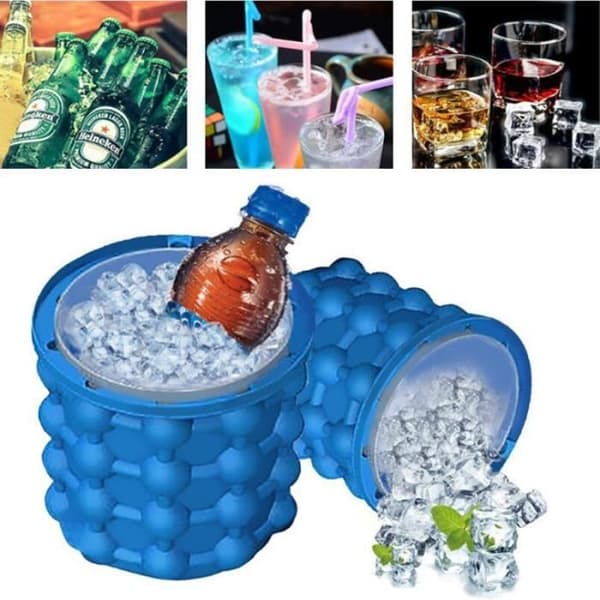 2ST Ice Cube Maker Revolutionerande Genie Utrymmesbesparande Ice Cube Maker Ice Genie köksredskap