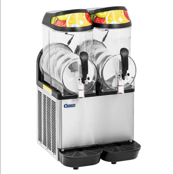 Slushmaskin - 2 x 12 l - LED-belysning - Digital kontrollpanel - Royal Catering
