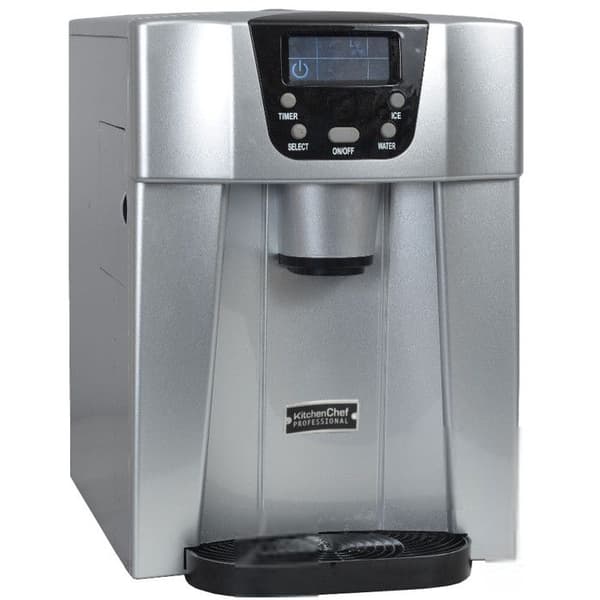 Kökschef Ismaskin 140w 12kg/24h och vattendispenser silver - hzb12eau